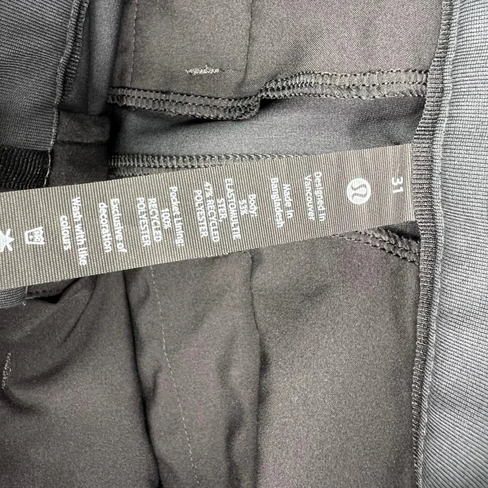 Lululemon Commission Slim-Fit Pants Mens 31 Grey Solid Performance Trousers